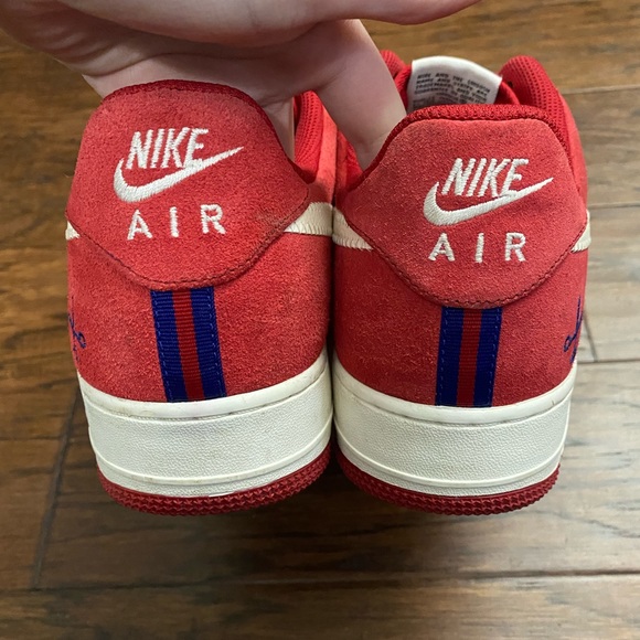 Nike Air Force 1 Barber shop Red and blue scissors Sneakers - Picture 4 of 9